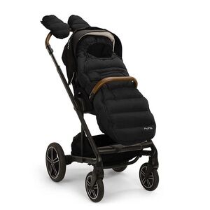 Nuna Caviar Black Winter Stroller Footmuff and Mitten Set